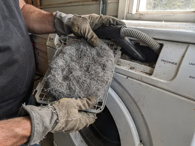 Cleaning Dryer Lint Trap in Hilton Head Island