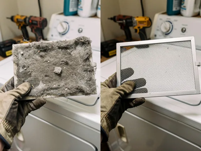 Professional lint trap cleaning by Hilton Head Island Dryer Vent Cleaning in Hilton Head Island